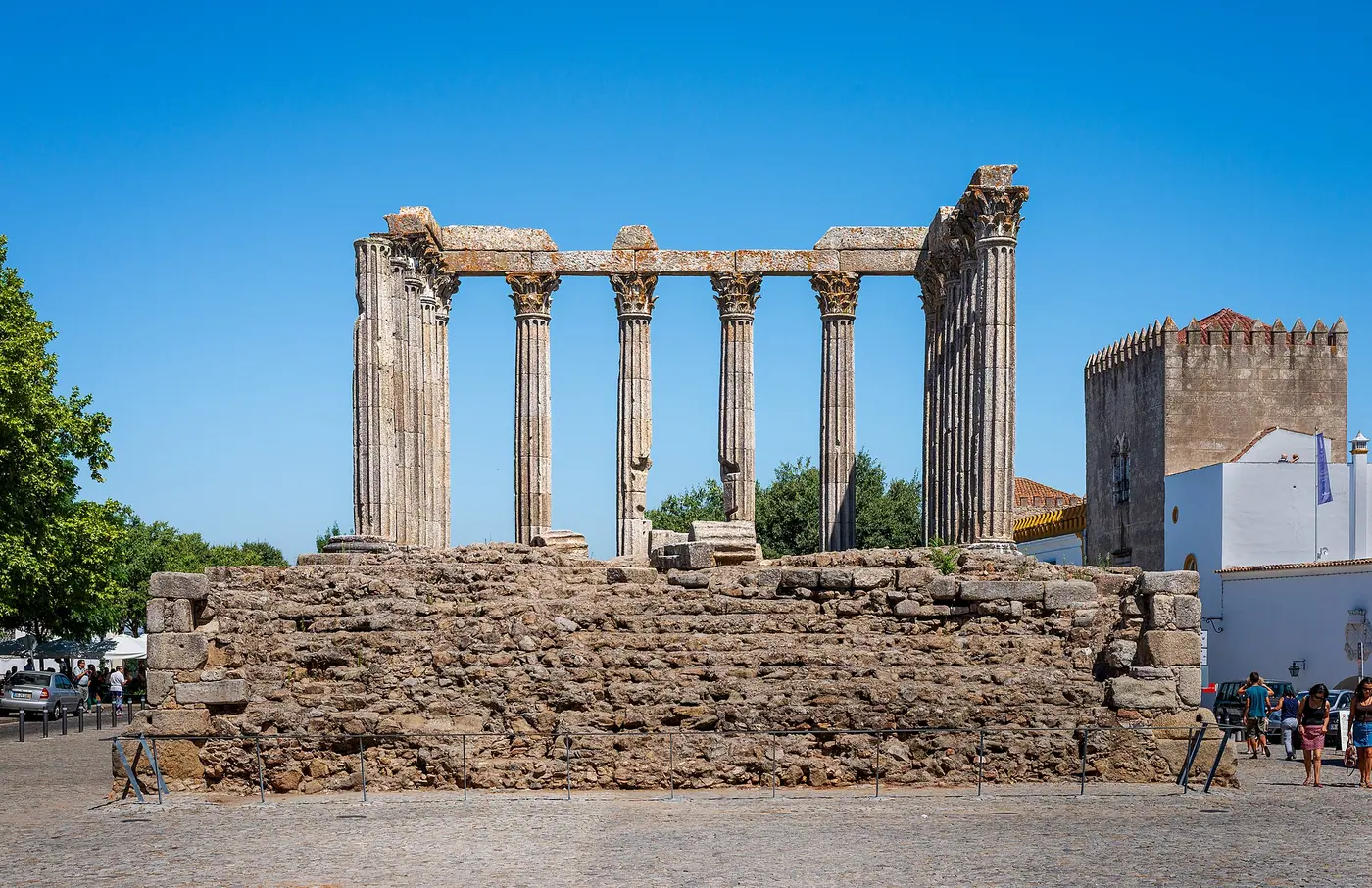 Vista de Templo Romano de Évora em Évora